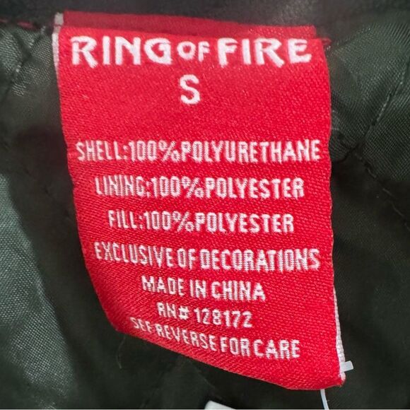 Ring of Fire men’s olive green Amos PU jacket size small NWT - Picture 5 of 8